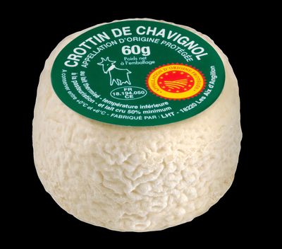 Crottin de Chavignol AOP 60g, vendu en gros par Auclair Négoce