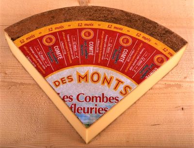 Comté AOP 12 mois Combe Fleurie Roug 2x 1/8 4.75kg, vendu en gros par Auclair Négoce