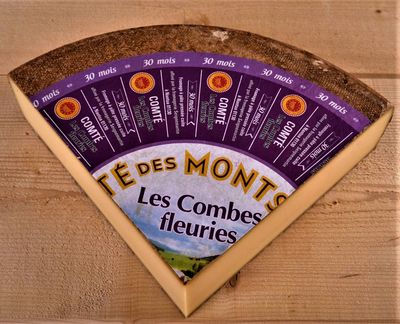 Comté AOP 30 mois Combe Fleurie Parme 2x 1/8 4.5kg, vendu en gros par Auclair Négoce