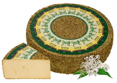 Tomme au sureau, lait de foin de montagne, 6kg, vendu en gros par Auclair Négoce